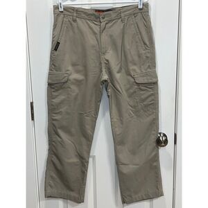 Merrell Mens Cargo Pants Khaki UPF 50 Opti Wick Size 34x26 1/2"